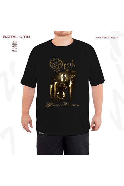 ZOKAWEAR Μαύρο μπλουζάκι Oversize Opeth Printed Battal (Bol) Mold