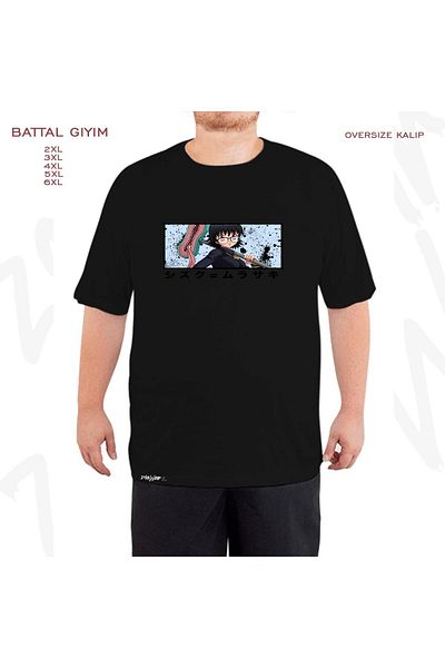 ZOKAWEAR Oversize Shizuku Printed Battal (Bol) Mold Μαύρο T-Shirt