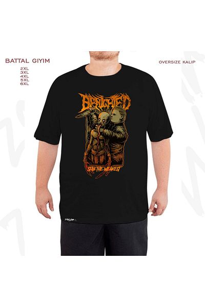 ZOKAWEAR Μαύρο μπλουζάκι Oversize Benighted Printed Battal (Bol) Mold