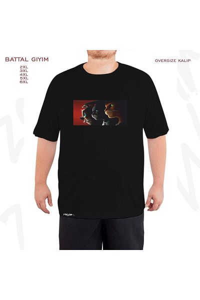 ZOKAWEAR Μπλουζάκι με στάμπα King Cat Μαύρο Oversize