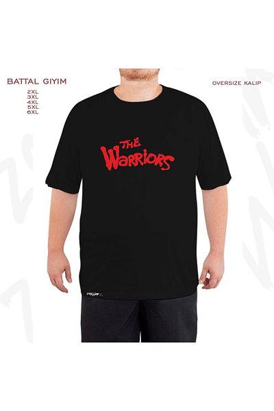 ZOKAWEAR Oversize The Warriors Printed Battal (Bol) Μαύρο T-Shirt