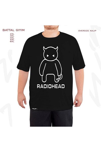 ZOKAWEAR Υπερμεγέθη Radiohead Demon Printed Oversize (Bol) Μαύρο T-Shirt