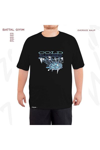 ZOKAWEAR Υπερμεγέθη Μαύρο μπλουζάκι με στάμπα μπάλα μπάσκετ με κρύα αίμα
