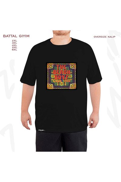 ZOKAWEAR Υπερμεγέθη The Beach Boys Love You Μαύρο μπλουζάκι με στάμπα μεγάλου μεγέθους (πολύ)