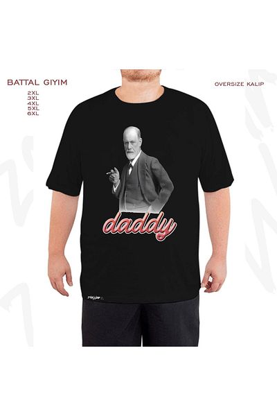 ZOKAWEAR Oversize Sigmund Freud Daddy Printed Oversize (Μαύρο μπλουζάκι με φόρμα