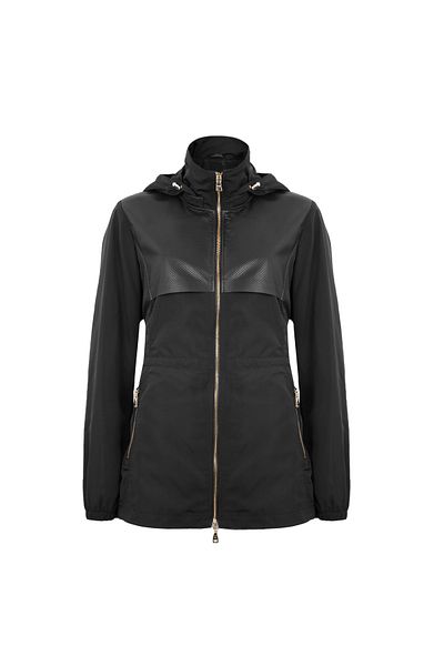 Desa Amoura Black Women's Hooded Water Repellent Raincoat