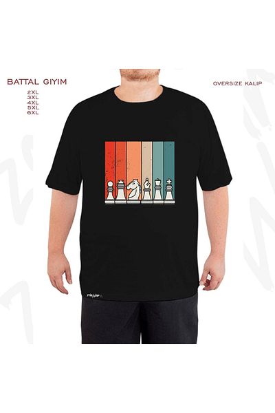 ZOKAWEAR Μαύρο μπλουζάκι μεγάλου μεγέθους με στάμπα Battal (Bol) Fit
