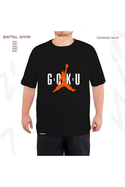 ZOKAWEAR Oversize Air Goku 2 Printed Oversize (Bol) Μαύρο T-Shirt