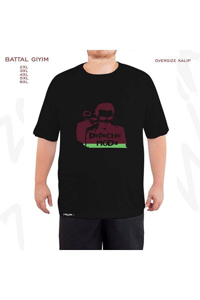 ZOKAWEAR Μαύρο μπλουζάκι Oversize Band Depeche Mode με στάμπα μεγάλου μεγέθους (Bol)
