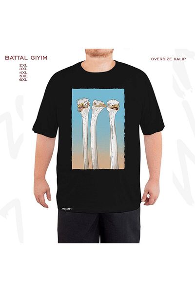 ZOKAWEAR Μαύρο μπλουζάκι Oversize Camlips Gang Printed King (Bol) Mold