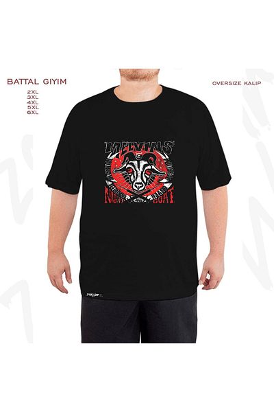 ZOKAWEAR Μαύρο μπλουζάκι Oversize Melvins Printed Battal (Bol) Mold