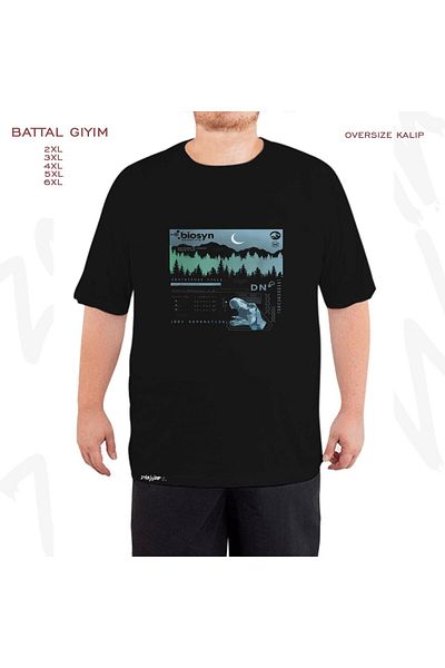 ZOKAWEAR Jurassic World Dominion v2 Printed - Μαύρο T-Shirt με μεγάλη εφαρμογή