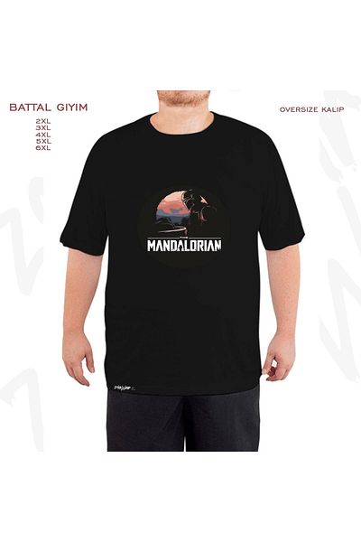 ZOKAWEAR Oversize Starwars Warrior Printed Battal (Bol) Mold Μαύρο T-Shirt