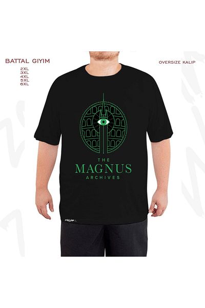 ZOKAWEAR The Magnus Archives Panopticon Printed - Μαύρο T-Shirt με μεγάλη εφαρμογή