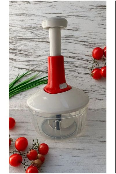 yakuthome Red Steel Blade Top Press Practical Chopper Hand Rondo