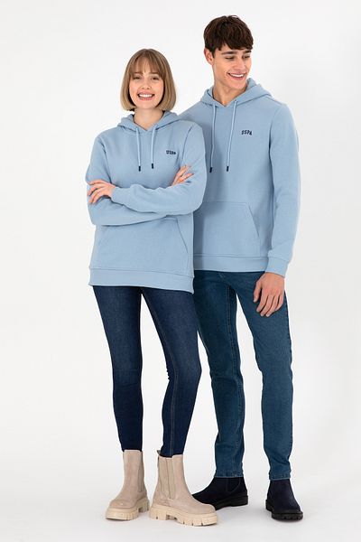 U.S. Polo Assn. Men's Hooded Light Blue Basic Rose Gold Sweatshirt 50295176 -Vr003
