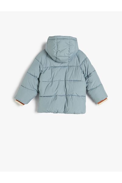 Koton Puffer Jacket Kapuce s kapucí Zapínání na zip Kapsy Gumové rukávy