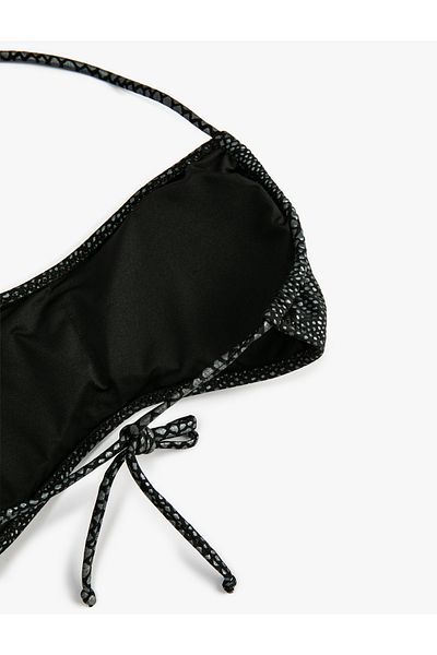 Koton Neckholder-Bikinioberteil mit Jacquardmuster