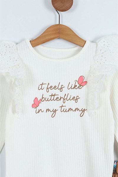 voyyo kids baby Тънък костюм за момиче 2-6 години - сезонен велкро, дълъг ръкав, кръгло деколте и панталон Ayrobin