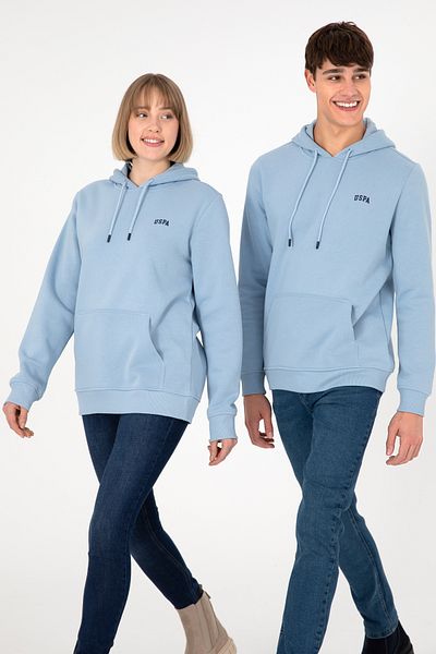 U.S. Polo Assn. Men's Hooded Light Blue Basic Rose Gold Sweatshirt 50295176 -Vr003
