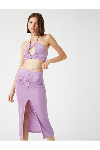 Koton Bustier Window Detailed Halter Neck
