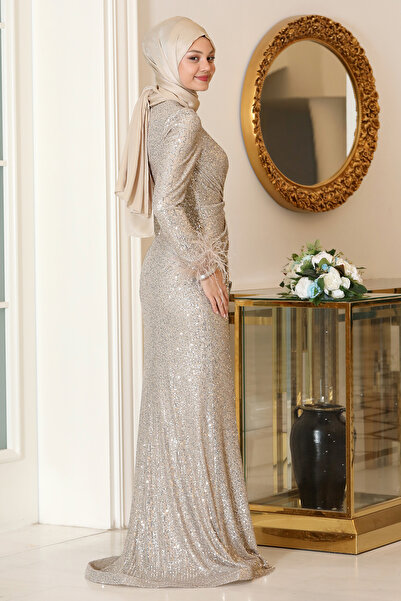 TesettürButik Βραδινό φόρεμα Huma Hijab