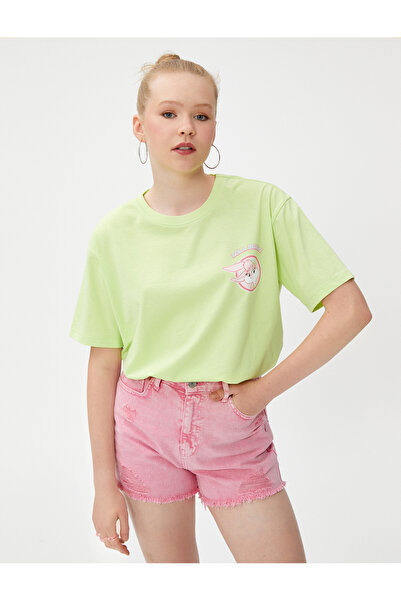 Koton Μπλουζάκι Lola Bunny Oversize με κοντό μανίκι, βαμβακερό λαιμό