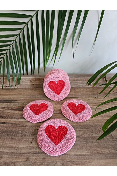 MAMS ACCESSORIES Punch Kalpli Bardak Altlığı Kahve Sunum Altlığı Punch Needle...