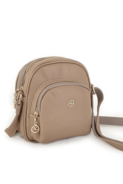 Lifonbag حقيبة كتف نسائية ذات حزام متقاطع طويل من الجلد الناعم مكونة من 4 أقسام