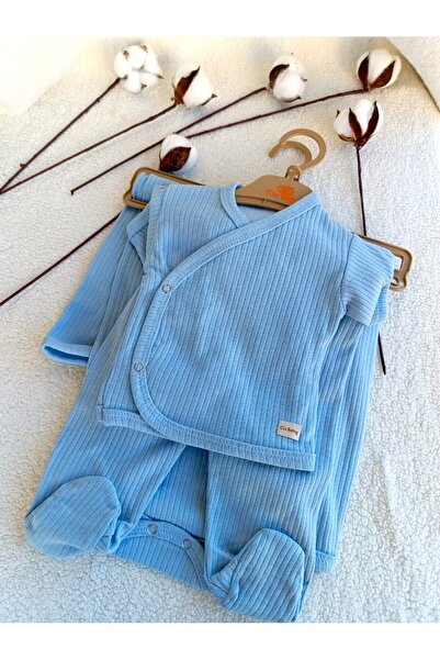 Bilge Trend Baby Girl Baby Boy Natural 7 Piece Hospital Stitch Zibin Set