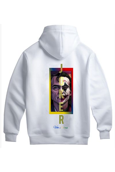 MAGORS Joker Designed Front and Back Printed Unisex Cotton Sweatshirt