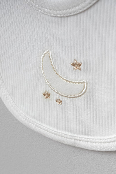 Bebitof Cute Moon and Rabbits Patterned 5 Piece Newborn Hospital Discharge Bodysuit Set