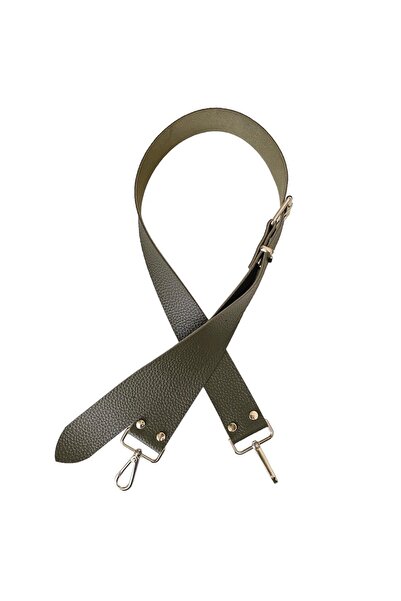yumakça Kemer Tokalı Ayarlanabilir Çanta Askısı 130 cm* 4 Cm Haki Renk Gümüş ...