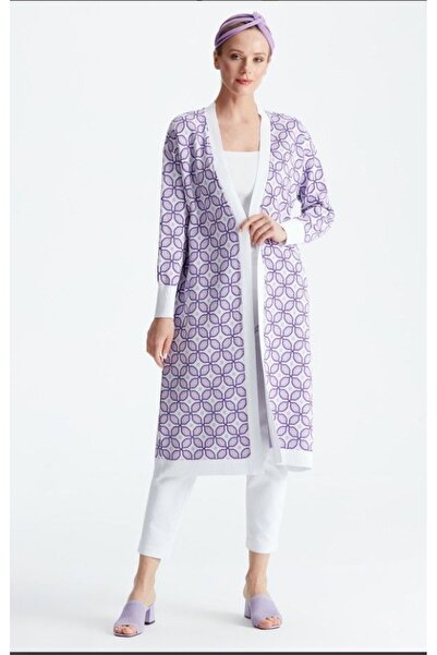 tığstore 21190 PATTERNED RAYON CARDIGAN QKS CARDIGAN 21190#23-103