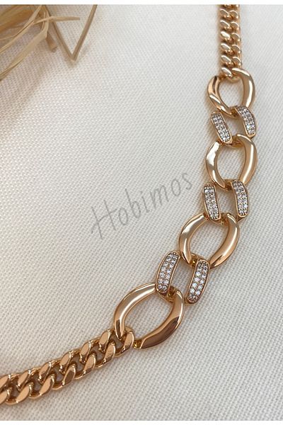 Hobimos Zircon Stone Thick Ring Steel Tarnish Xuping Bracelet