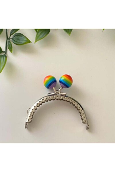 yumakça Çanta ve Cüzdan Klipsi Gökkuşağı Boncuklu 8,5 Cm