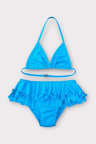 Nilmay mayo Kız Çocuk Püsküllü Bikini Takımı