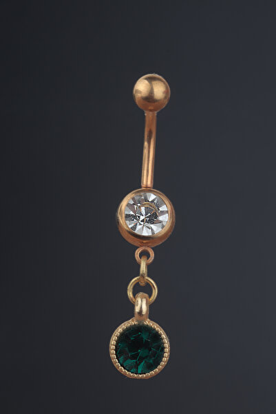 depozoom 316L Cerrahi Çelik Zirkon Taşli Göbek Piercing