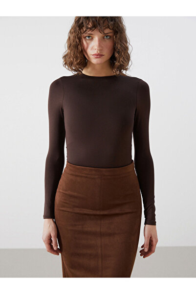 LC Waikiki LCWK Bisiklet Yaka Kadın Bodysuit