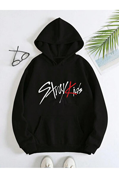Let's Wear Stray Kids Premium компактен суитшърт от трета прежда, голям размер, за момчета и момичета