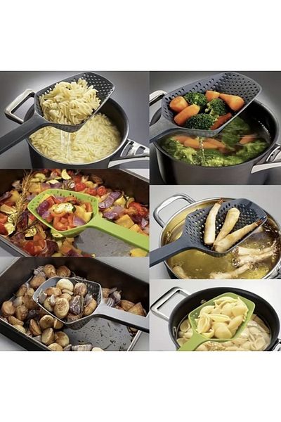 Kenpool Food Strainer Scoop Cooking Shovels Spoon Pasta Fry Pasta Strainer Colander