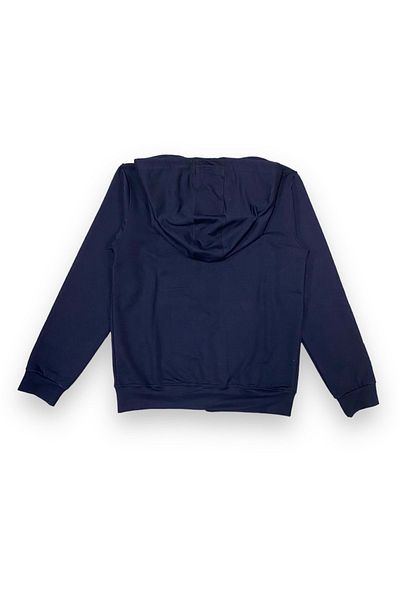 Mnk Baby&Kids Children's Two Yarn Seasonal Zippered Hooded Sweatshirt MNK0540 DARK BLUE