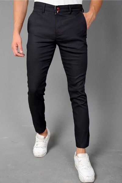 JOGGERMEN Men's Black Linen Trousers - Ktn2