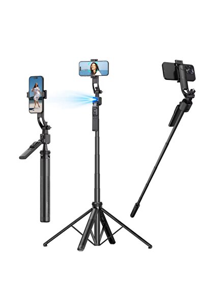 TOKQI Selfieshow C17 Akıllı AI Yüz Takip Kararlı Bluetooth Gimbal Çekim Quadr...