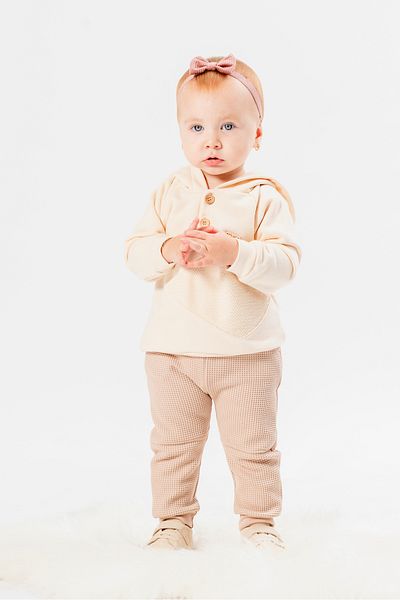 bombe Baby Girl Boy Bottom Top Double Set Cream