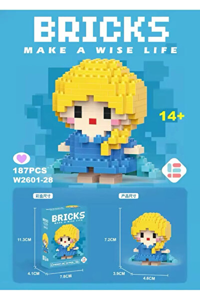 Bricks Buzlar Kraliçesi Elsa Frozen Disney 3d Yapboz Puzzle