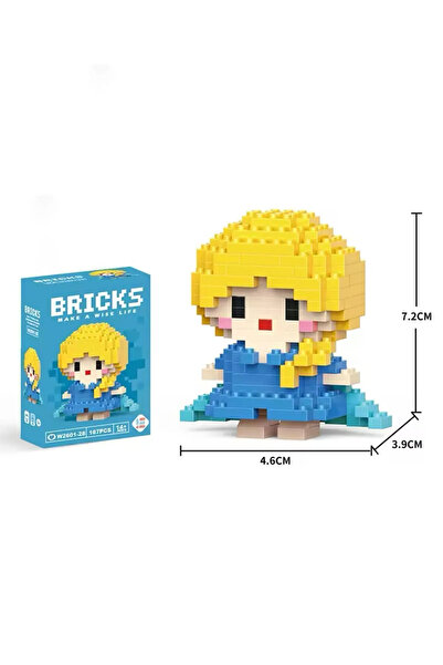 Bricks Buzlar Kraliçesi Elsa Frozen Disney 3d Yapboz Puzzle