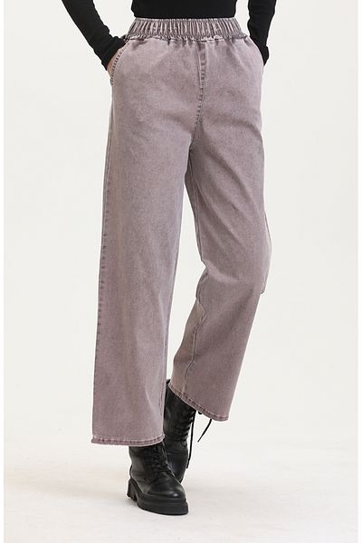 sefamerve Dark Rose Dusty Jeans mit elastischem Bund – 9633-05