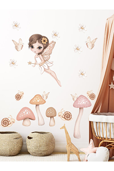 aiki Doğa Perisi Çocuk Odası Cam, Duvar Sticker set