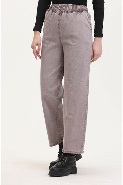 sefamerve Hellrosa Dusty Jeans mit elastischem Bund – 9633-04